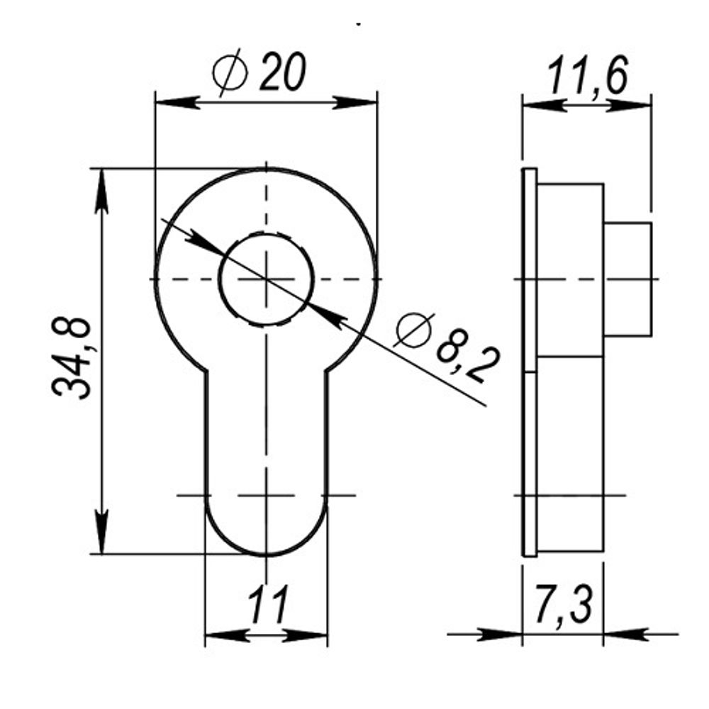 Вставка под шток ARMADILLO для CYLINDER BL-26 черный /44575/