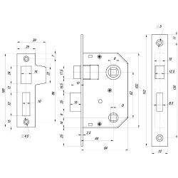 Механизм межкомнатный VETTORE 251 WC GP золото
