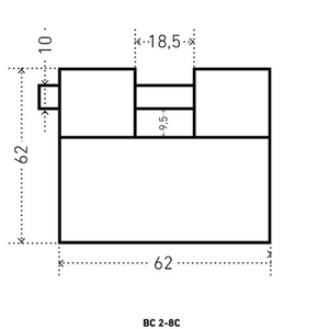 Замок навесной АЛЛЮР ВС2-8С d10mm