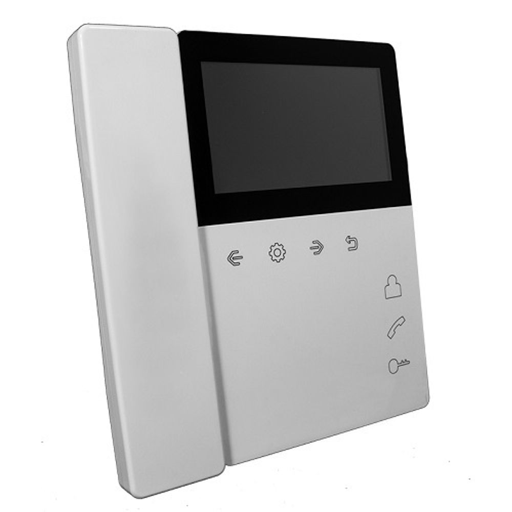 Монитор видеодомофона TANTOS Elly (белый) с трубкой, TFT LCD, экран 4,3"