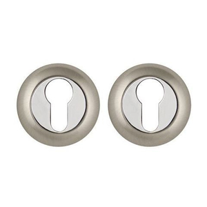 Накладка под цилиндр PUNTO ET ZR SN/CP-3 мат.никель/хром /41103/