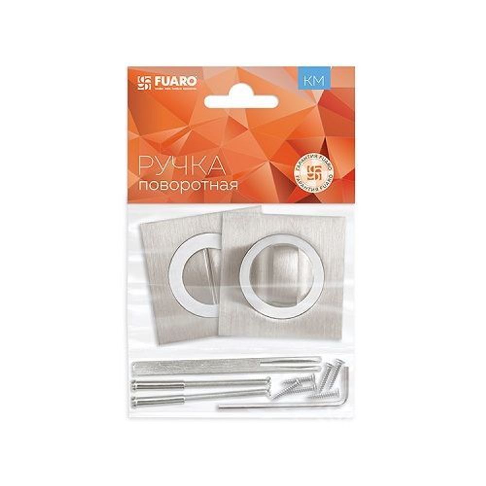 Ручка поворотная FUARO BK6 KM SN/CP-3 мат.никель/хром /23685/