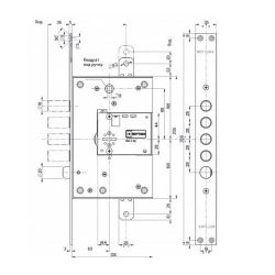 Замок врезной сувальдный MOTTURA 52.K771 D (правый) /12770/
