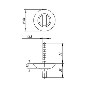 Ручка поворотная FUARO BKW8 AR ABG-6 зеленая бронза /37077/