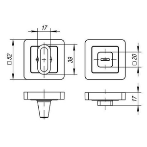 Ручка поворотная PUNTO BK6 QR BL-24 черный /47575/