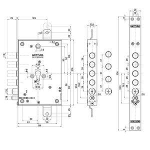 Замок врезной цилиндровый электромеханический MOTTURA 85.97ENR8BN