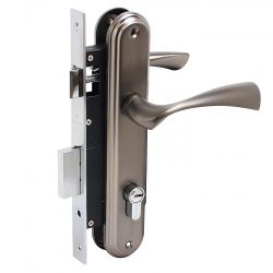 Замок врезной БУЛАТ ЗВ4-1.03.03 НОМОС графит