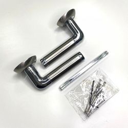 Ручка раздельная BASARA R07.055 SN/CP мат.никель/хром (квадрат 110)