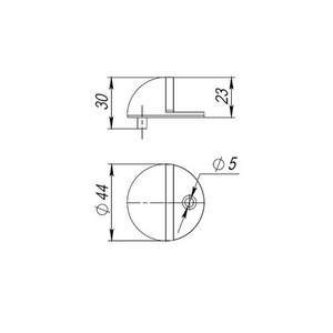 Упор дверной PUNTO DS PF-50 BL-24 черный /43523/