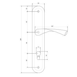 Ручка на планке LEKSA HP-85.0423 CP хром