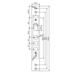 Замок врезной APECS Smart SL-3211-68.85 CR хром