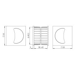 Ручка для раздвижных дверей ARMADILLO QUADRO BPVD-77 вороненый никель /46271/