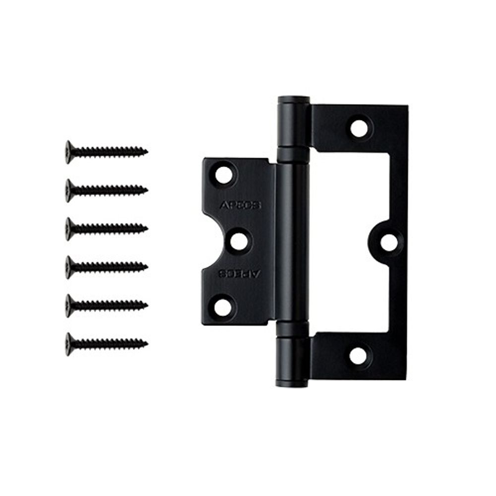 Петля дверная накладная APECS 102*75*2,5-B2-INOX BLM черный (1шт)