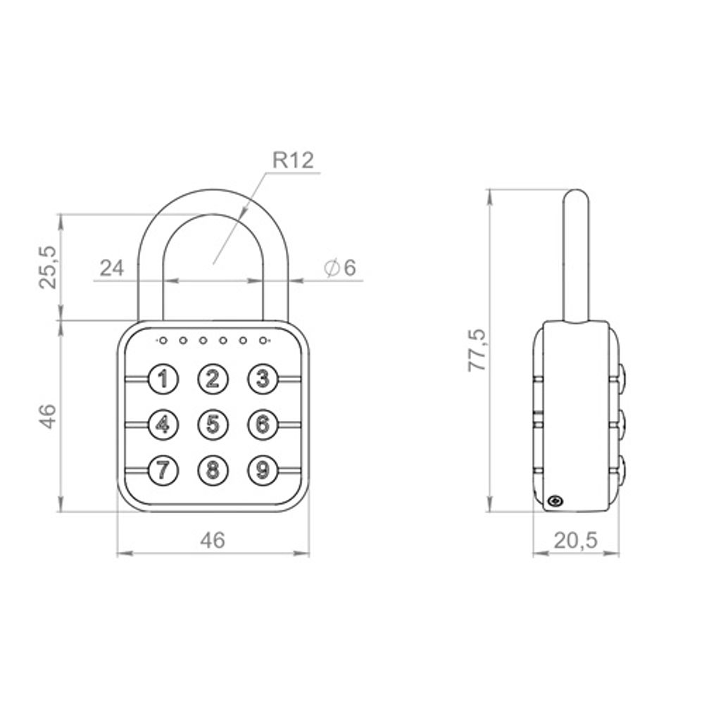 Замок навесной FUARO умный кодовый PL-SMART-CODE /62303/