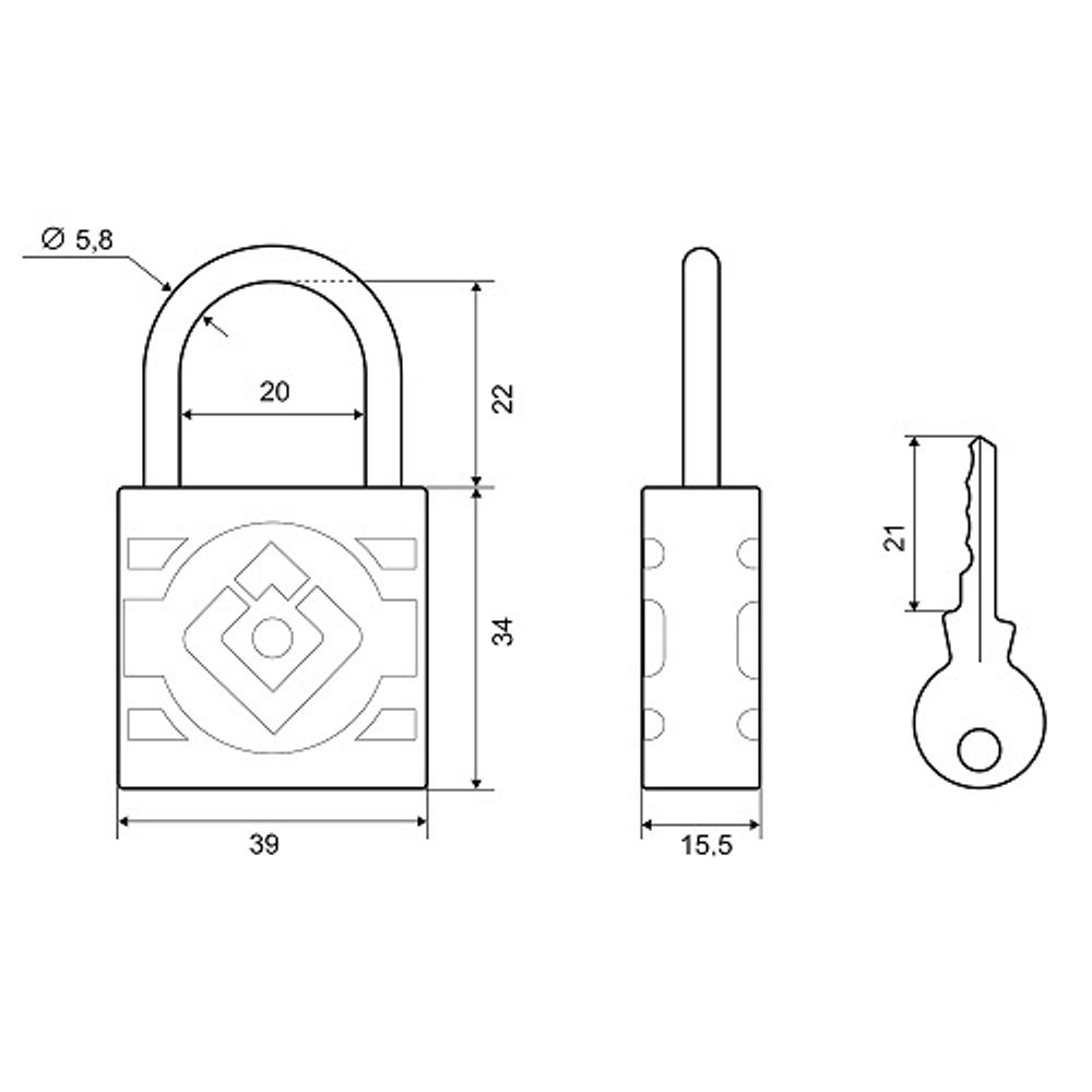 Замок навесной PALLADIUM 305F-40