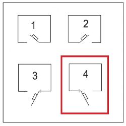Замок накладной эл/мех. LOGOLINE 730.60.4 (дверь левая, открывается наружу)