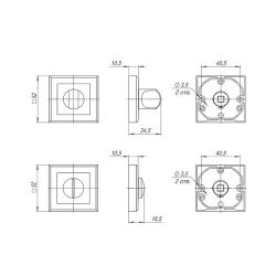 Ручка поворотная PUNTO BK6 QL SSC-16 сатин.хром /43731/