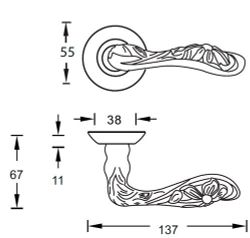 Ручка дверная ARCHIE S010 172ACF