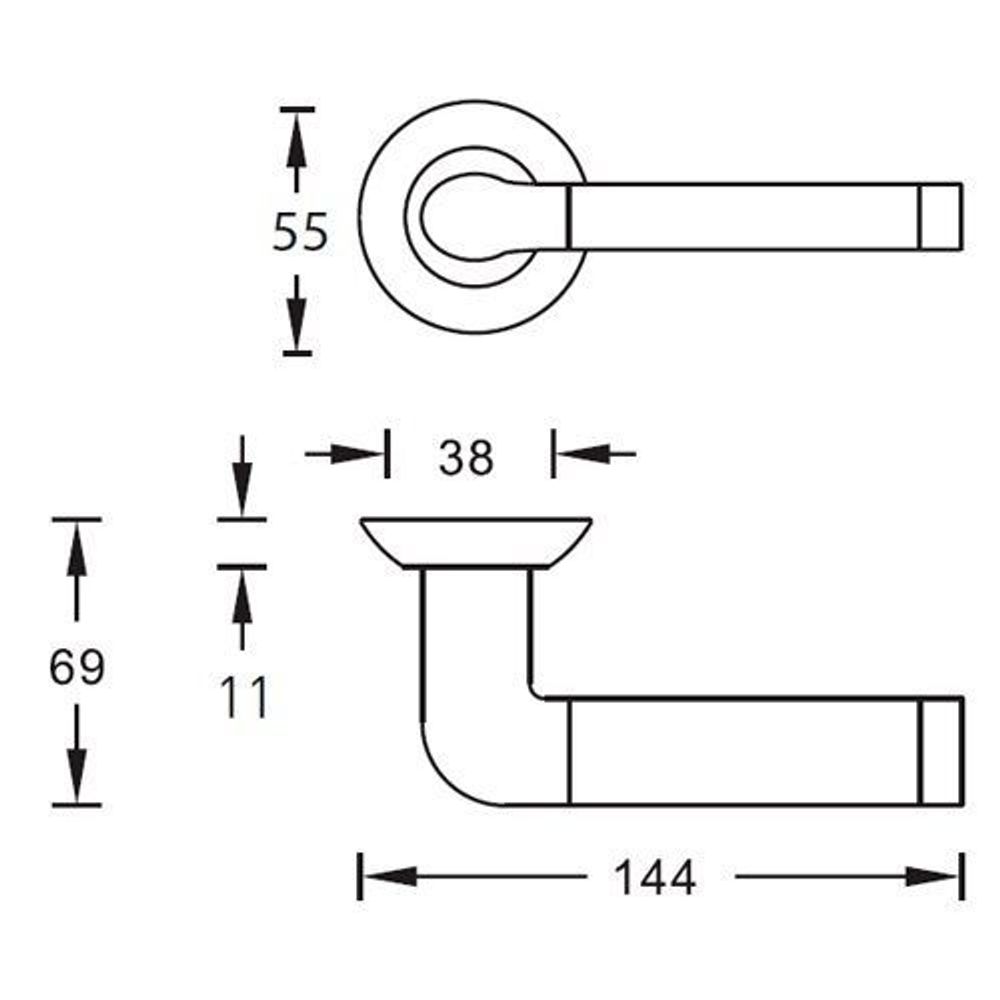 Ручка дверная ARCHIE S010 47II (мат. золото)