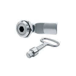 Замок мебельный MS 7055-6 с шестигранным ключом, ригель изогнутый