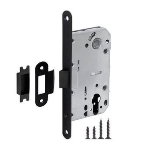 Замок межкомнатный под цилиндр FUARO PLASTIC P85C-50 BL-24 черный /41763/