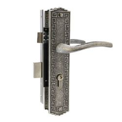 Замок врезной АЛЛЮР АРТ ЗВ4-70.06 AS состаренное серебро