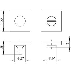 Ручка поворотная FUARO BK6 DM SN/CP-3 мат.никель/хром /33051/