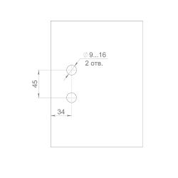 Петля для стеклянной двери ARMADILLO SPACE.GL.H01 AL (алюминий) /57915/ ( 2шт )