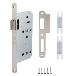 Замок врезной FUARO (INOX) под WC-8, бексет 55, лицевая 20, м/о 78 мм /45013/