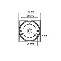 Ручка поворотная ARMADILLO WC-BOLT BK6/SQ-21MWSC-33 Итальянский тисненый /42363/