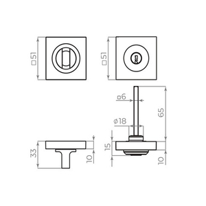 Ручка поворотная с фиксацией ключом AJAX BK6 FIX JK WH-19 белый  /49797/