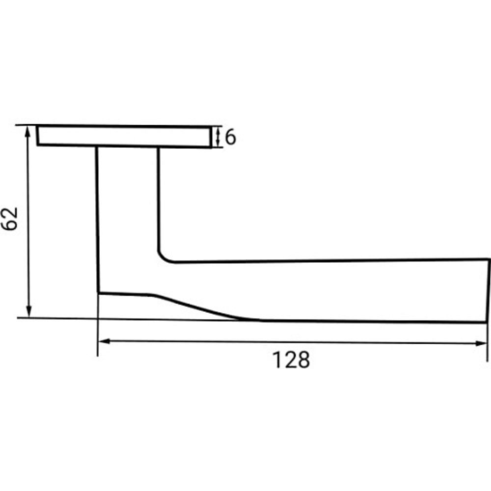 Ручка дверная PUERTO AL 553-03 CP slim (хром блестящий)