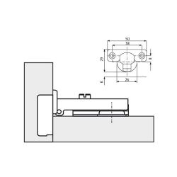 Петля мебельная накладная "МИНИ" MF-402A, Slide-on (1 шт)