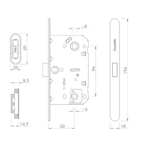 Магнитная защелка ARMADILLO WC GRAVITY.PRO G01.196.50.96 BPVD вороненый никель /57299/