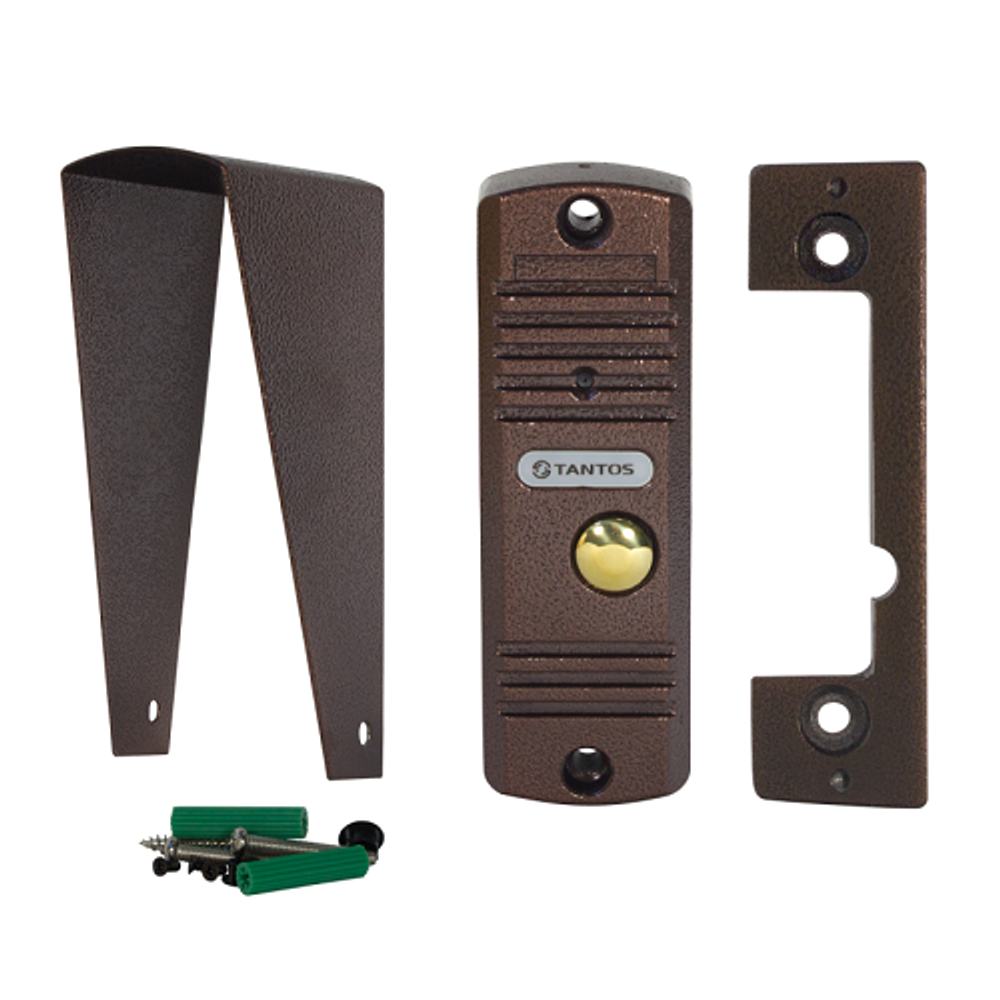 Вызывная видеопанель TANTOS Walle+ (медь) антивандал., цв. модуль высок. разреш., угол 70