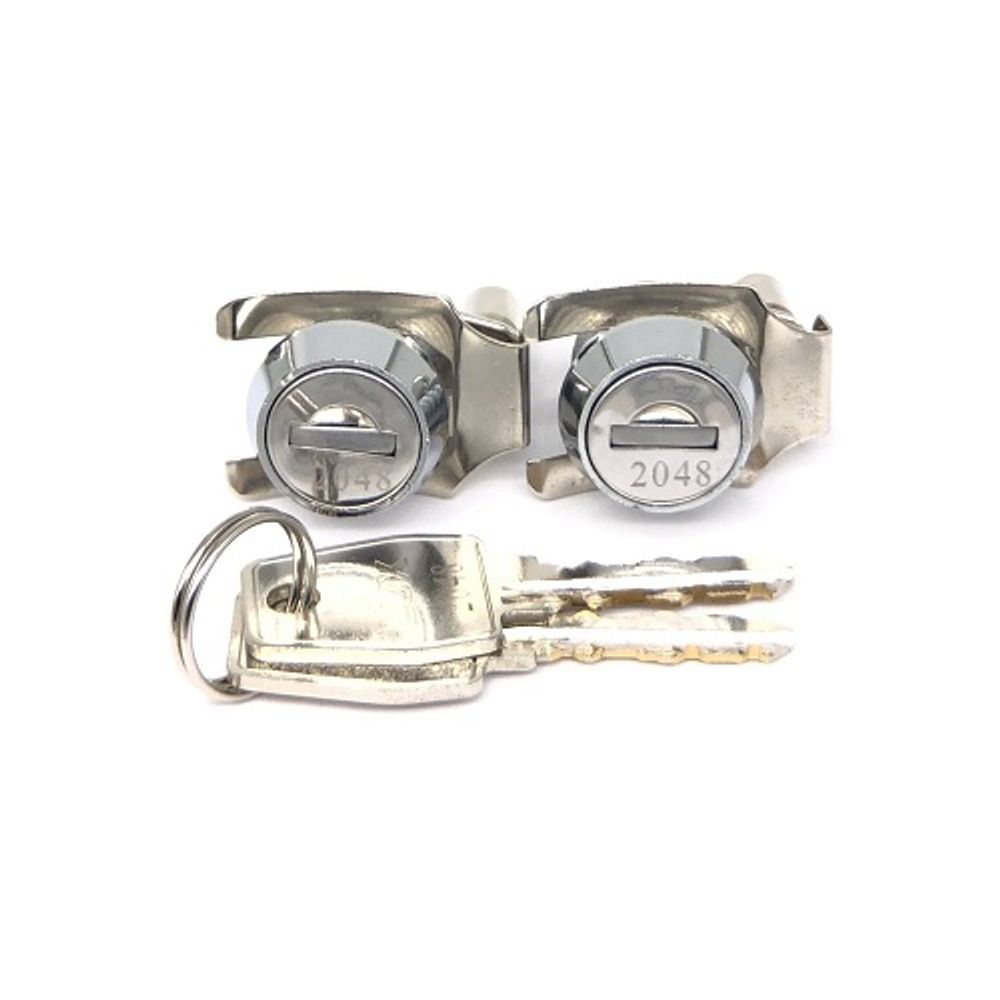 Замок мебельный ЕВРОБОКС 20/179° ригельный (парные 2 замка, 2 ключа)