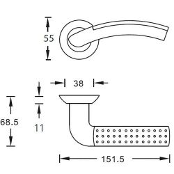 Ручка дверная ARCHIE S010 59MBP