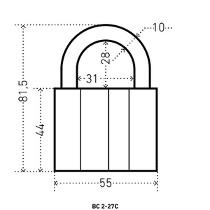 Замок навесной АЛЛЮР ВС2-27С d10мм