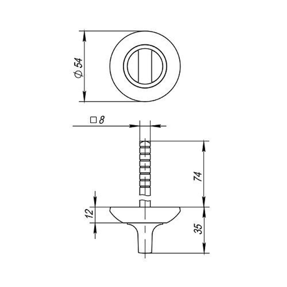 Ручка поворотная FUARO BKW8 AR ABG-6 зеленая бронза /37077/