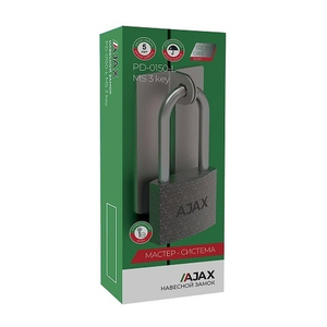 Замок навесной AJAX PD-01-50-L MS (под 1 ключ) /47045/