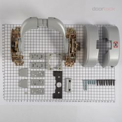 Механизм антипаники DOORLOCK PD900FR, серебристый MG, накладной с защелкой