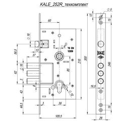 Корпус замка KALE KILIT 252/R w/b никель /27273/