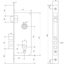 Корпус замка APECS 2400 CR хром