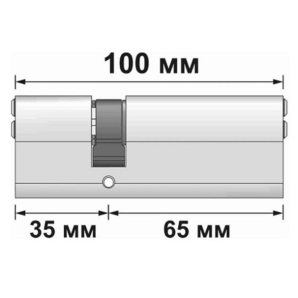 Цилиндровый механизм APECS SM-100 (35/65) G золото