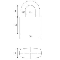 Замок навесной APECS Premier PDS-XS-50
