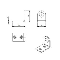 Пробой-ушко гнутое КУНГУР 18х50 цинк (1 шт)