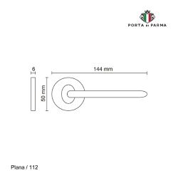Ручка раздельная PORTA DI PARMA Plana BL черный