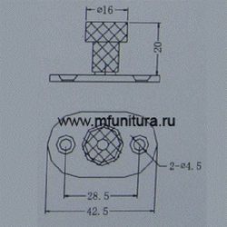 Нижний поводок E03 (J-03) 16мм
