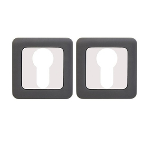 Накладка цилиндровая АЛЛЮР АРТ ET-S1 MBN/CP графит/хром