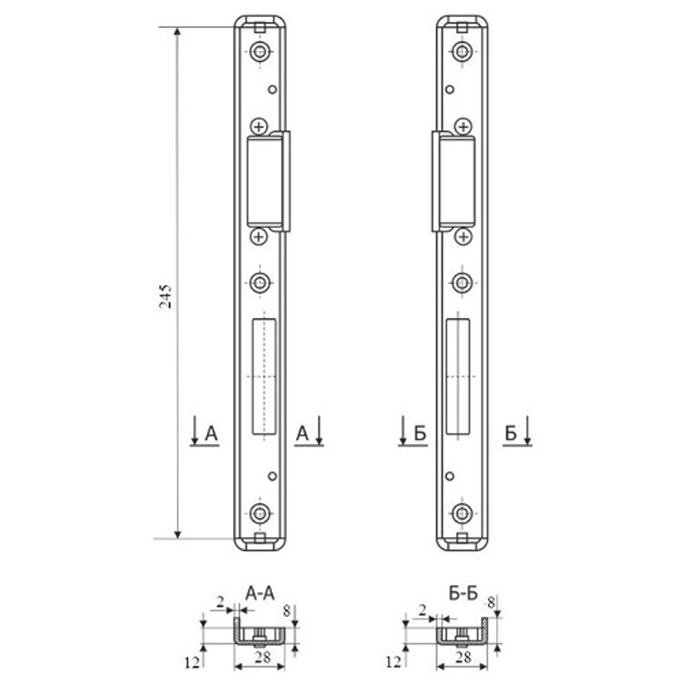 Ответная планка к ГАРДИАН (регулируемая правая) PROFI 11.535